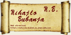 Mihajlo Bubanja vizit kartica